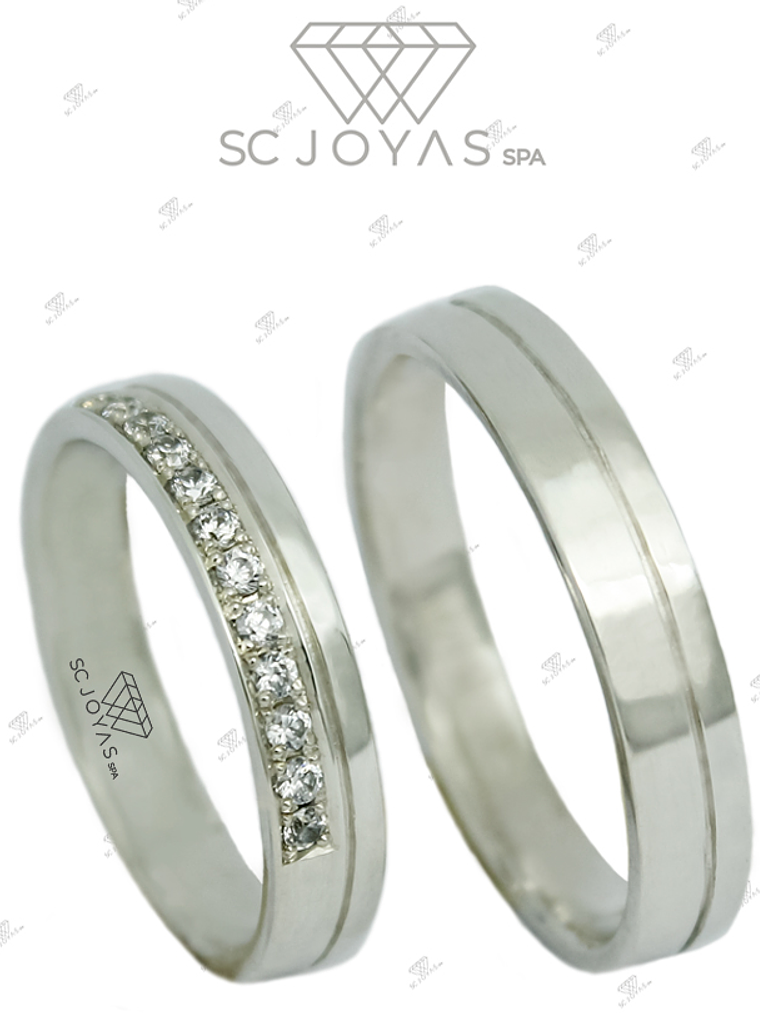 Argollas de Matrimonio Plata ley 950 1