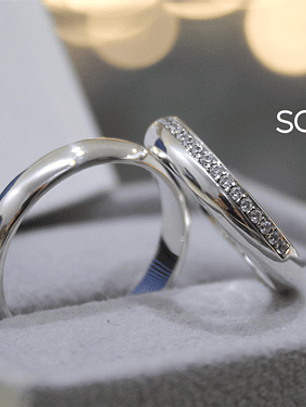 Anillos de matrimonio o Compromiso Plata ley 950