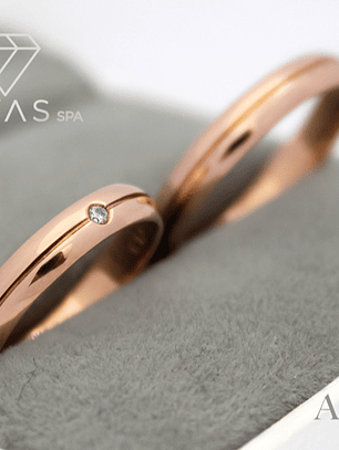 Argollas de Matrimonio Oro Rosado 18k