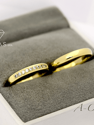 Argollas de Matrimonio Oro Amarillo 18k