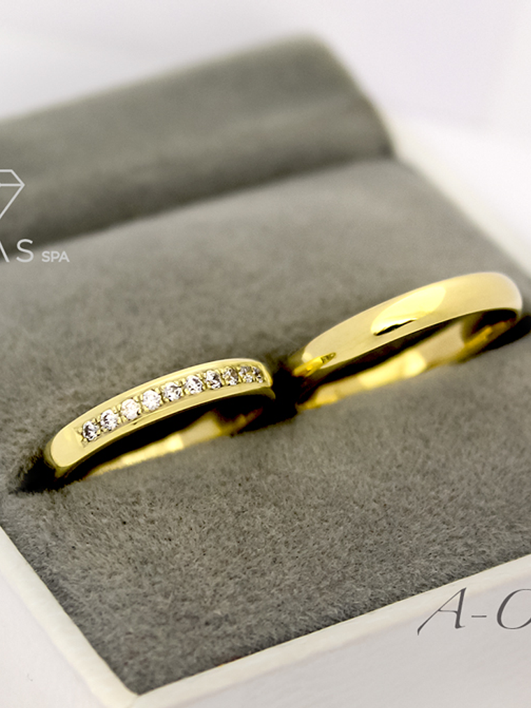 Argollas de Matrimonio Oro Amarillo 18k 1