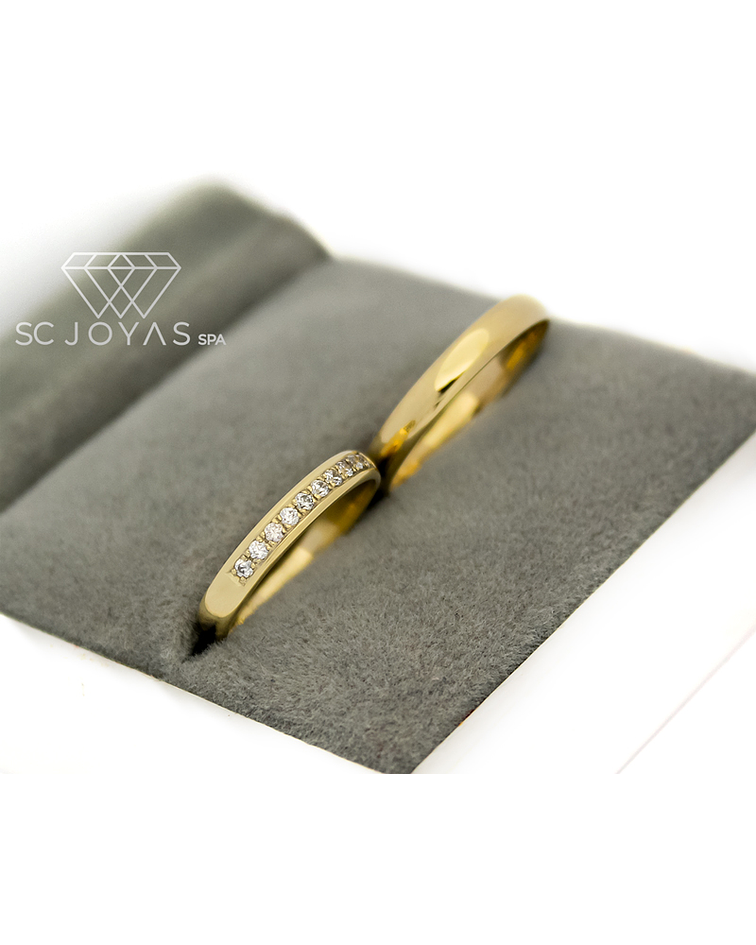 Argollas de Matrimonio Oro Amarillo 18k