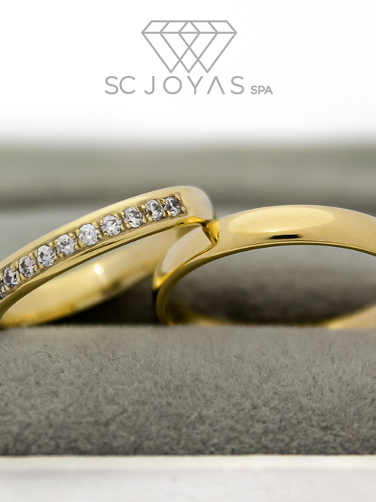 Argollas de Matrimonio Oro Amarillo 18k 3