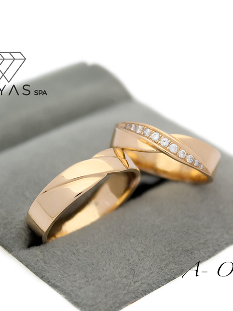 Argollas de Matrimonio Oro 18k FELICITY 1
