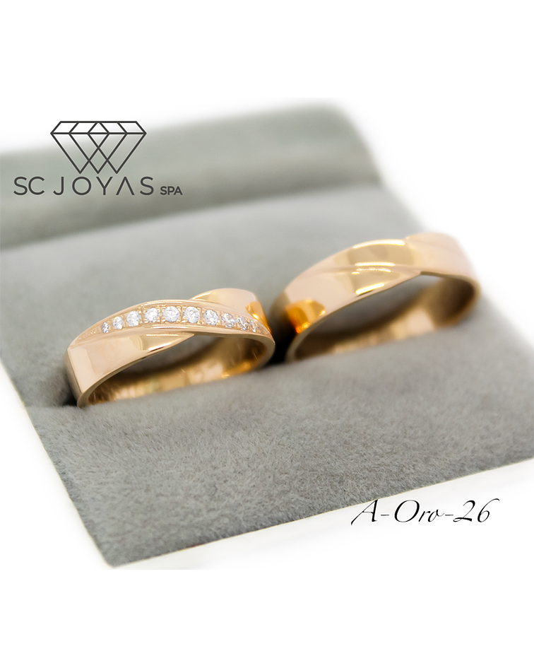 Argollas de Matrimonio Oro 18k FELICITY