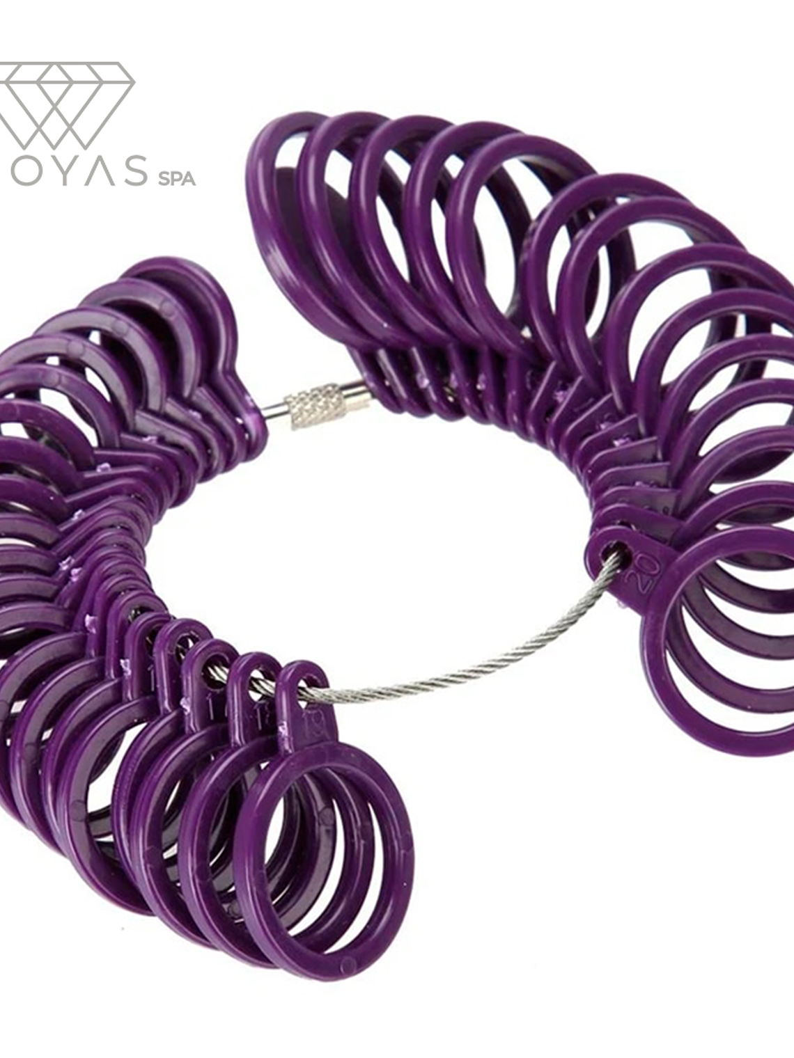 Juego de Calibrador de Anillo, Medidor tamaño de dedo. 1