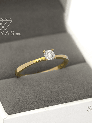 Anillo de Compromiso Oro Amarillo 18k - Moissanita