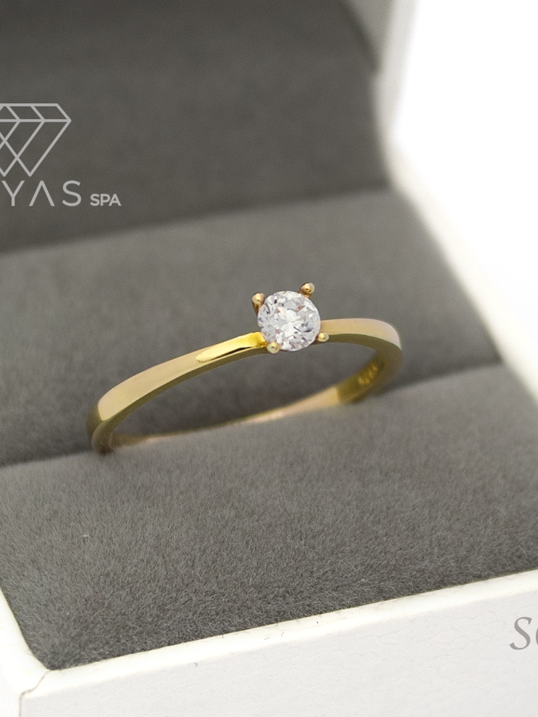 Anillo de Compromiso Oro Amarillo 18k - Moissanita 1