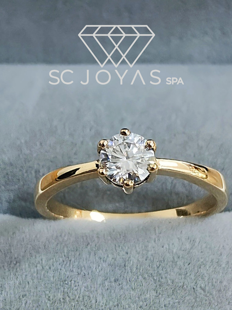 Anillo de Compromiso Oro 18k -  Moissanita 1
