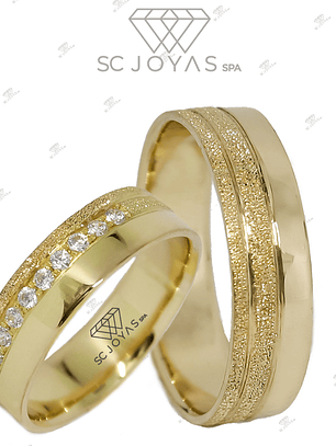 Argollas de Matrimonio Oro Amarillo 18k 