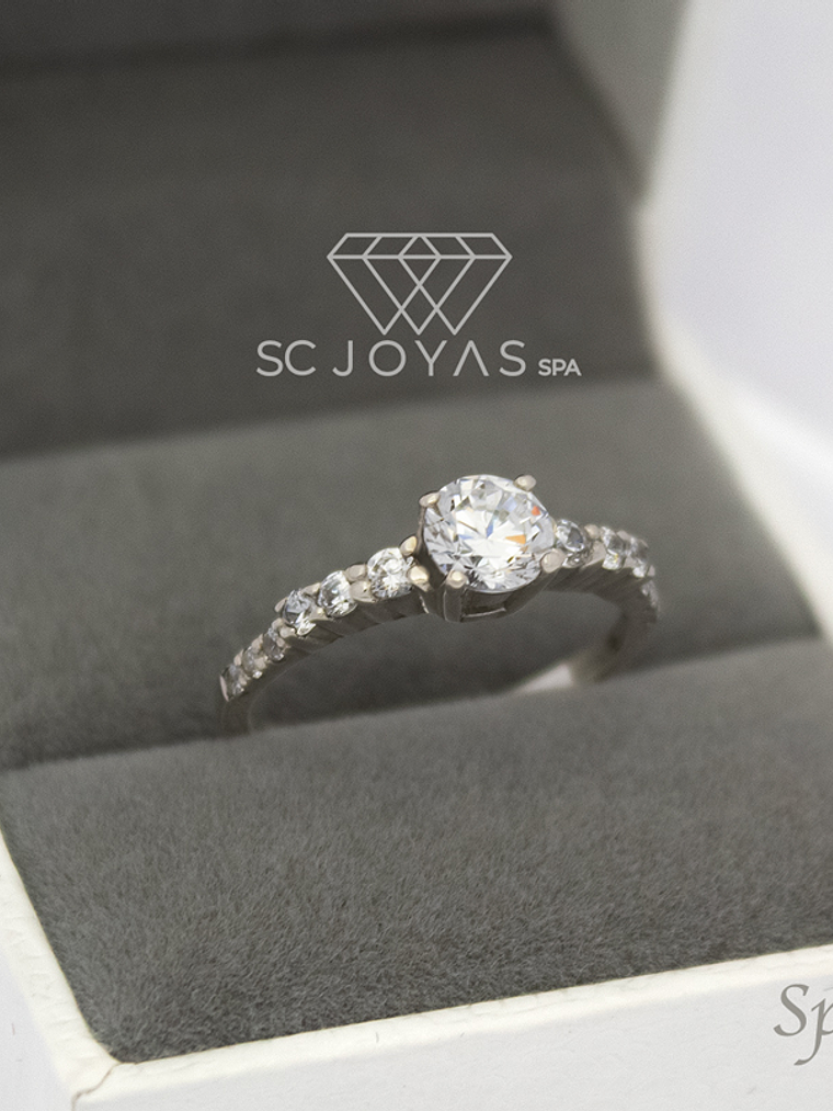Anillo de Compromiso en Plata 1