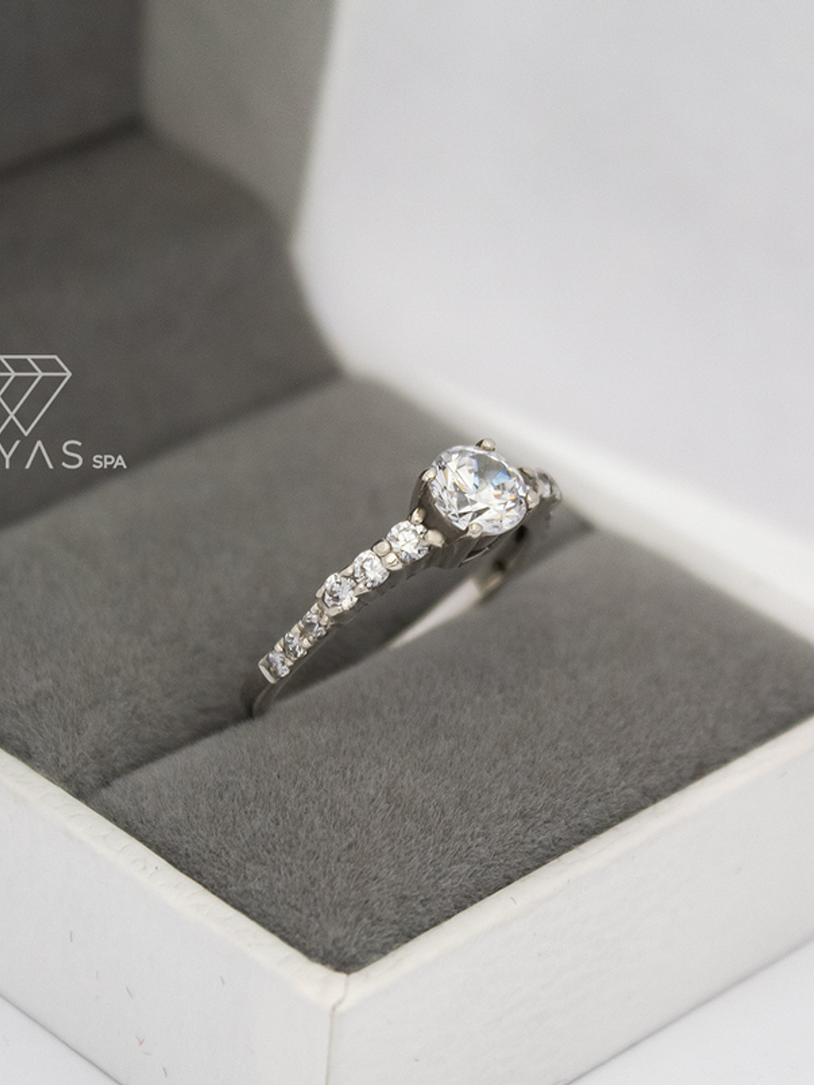 Anillo de Compromiso en Plata 2