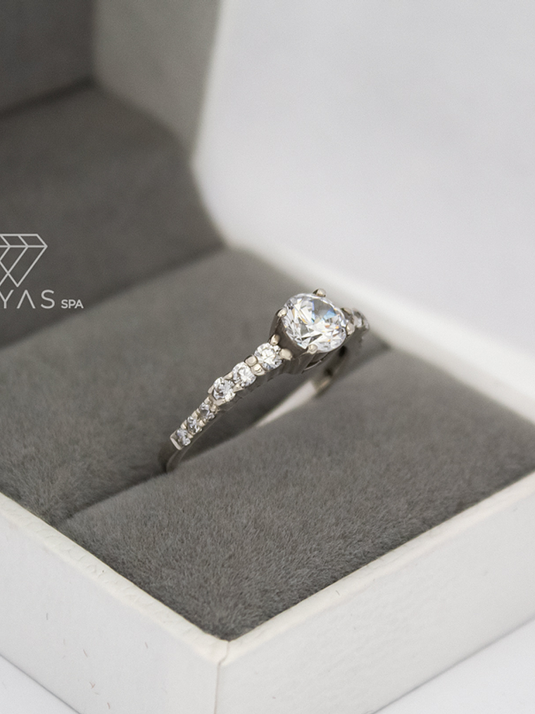 Anillo de Compromiso en Plata 2