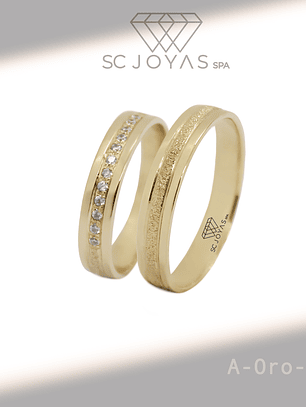 Argollas de Matrimonio Oro Amarillo 18k