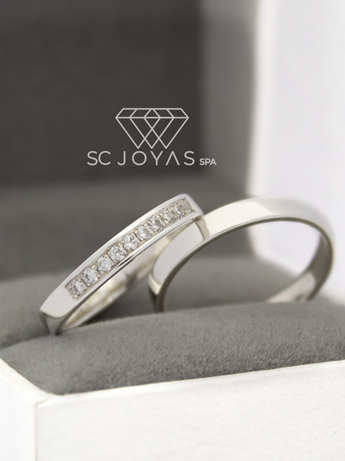 Anillos de Compromiso, Promesa o Matrimonio Plata ley 950 - Par 1