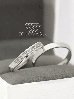 Anillos de Compromiso, Promesa o Matrimonio Plata ley 950 - Par