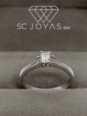 Anillo de Compromiso - Oro Blanco 18K