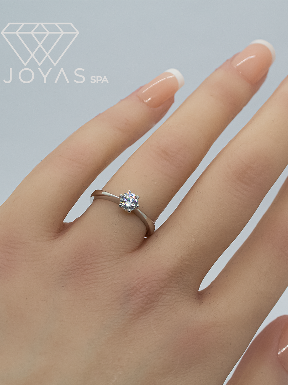 Anillo de Compromiso - Oro Blanco 18K 4