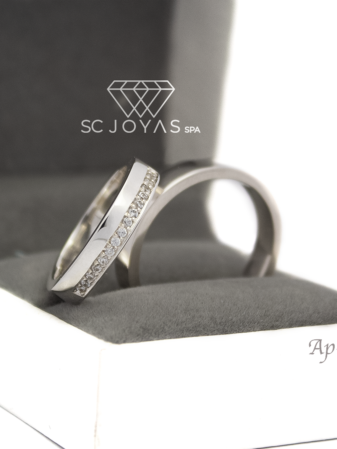 Anillos de Compromiso, Promesa o Matrimonio Plata ley 950 - Par 1