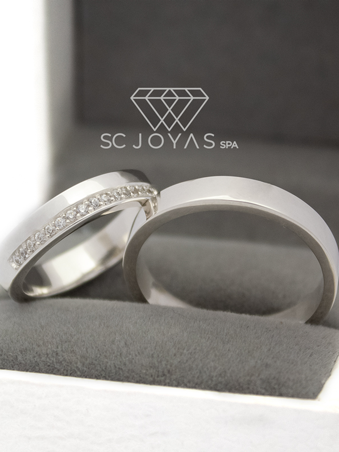 Anillos de Compromiso, Promesa o Matrimonio Plata ley 950 - Par 2