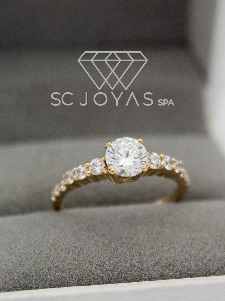 Anillo de Compromiso con  Moissanitas 1