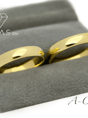 Argollas de Matrimonio Oro Amarillo 18k 