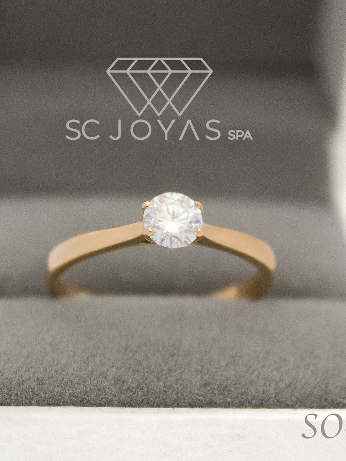 Anillo de Compromiso con Moissanita  1