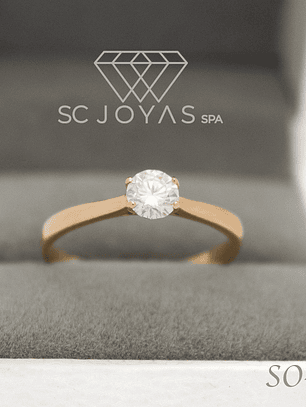 Anillo de Compromiso con Moissanita 
