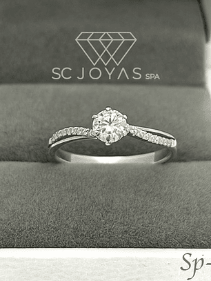 Anillo de Compromiso en Plata - Moissanitas