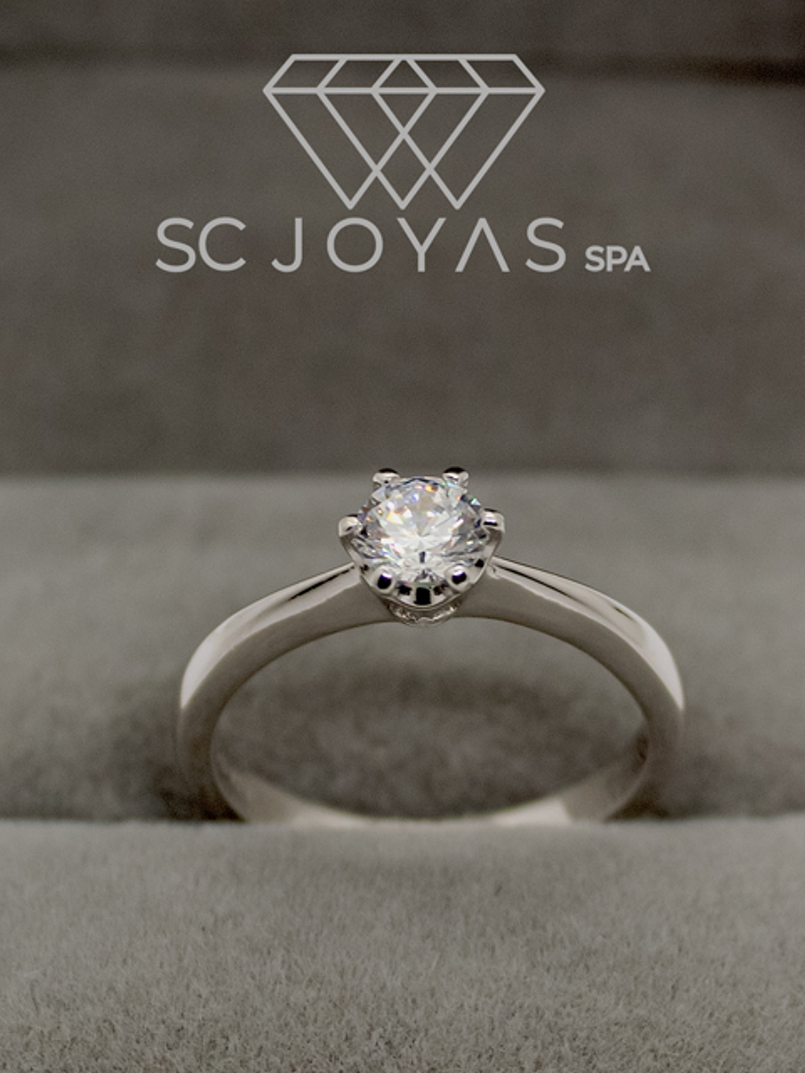 Anillo de Compromiso en Plata con Moissanita 2