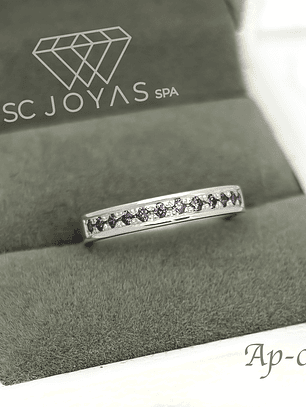 Anillo de Compromiso, Promesa Plata ley 950 - Circones Lavandas