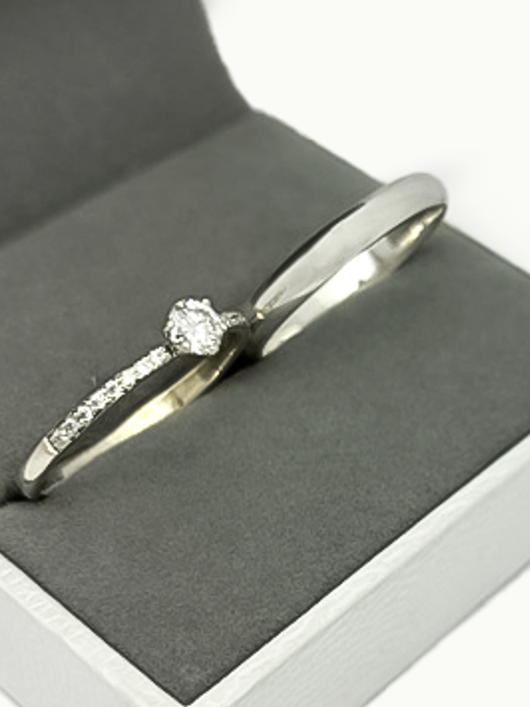 Anillos de Compromiso en Plata con Moissanitas  2