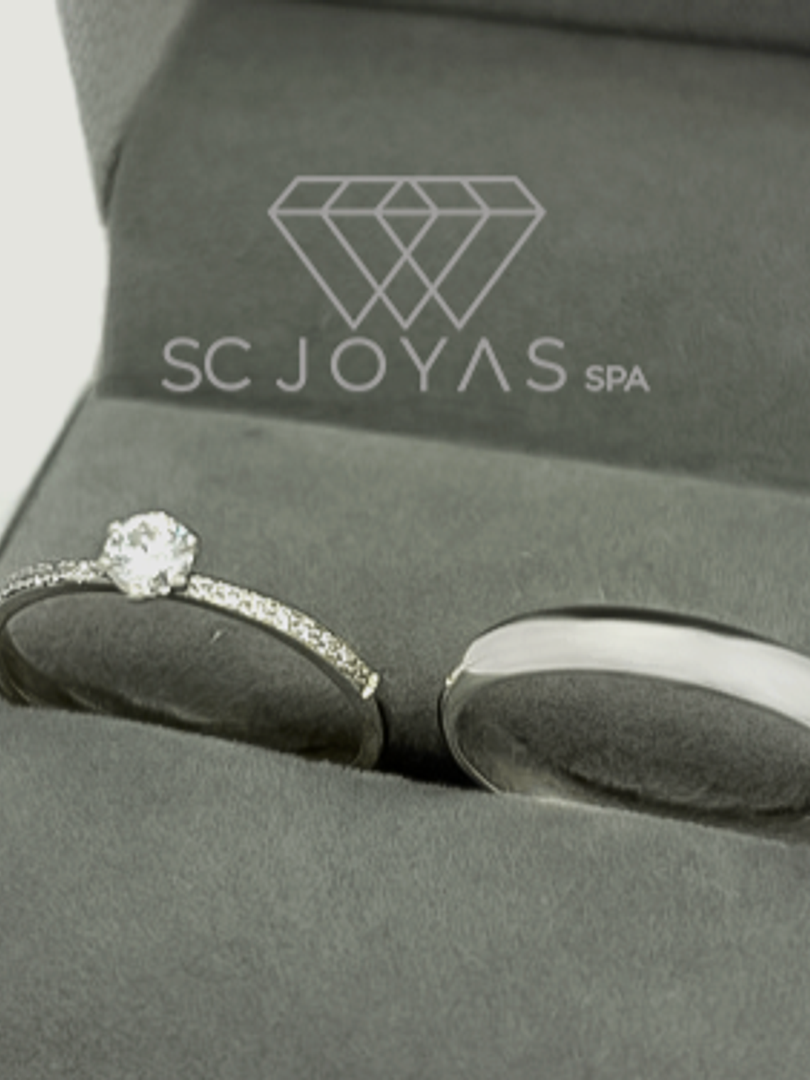 Anillos de Compromiso en Plata con Moissanitas  1