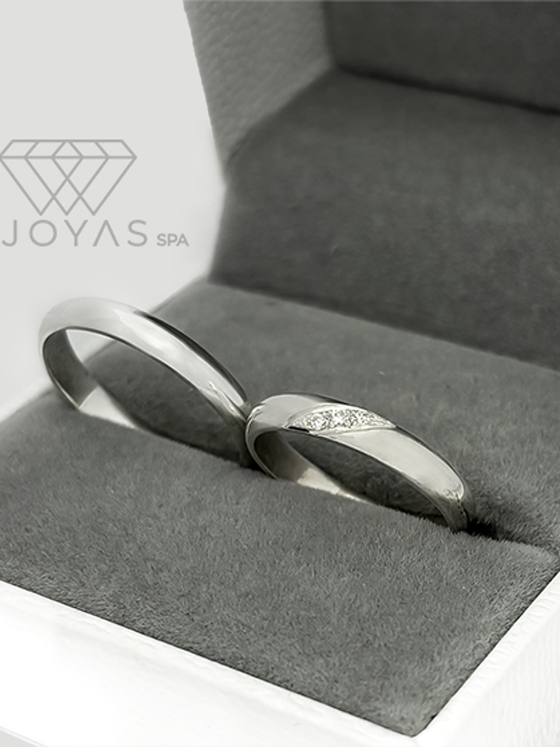 Anillos de Compromiso, Anillos Promesa o Matrimonio en Plata ley 950 - Moissanitas  1