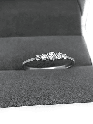 Anillo de Compromiso en Plata - Promesa -  Moissanitas