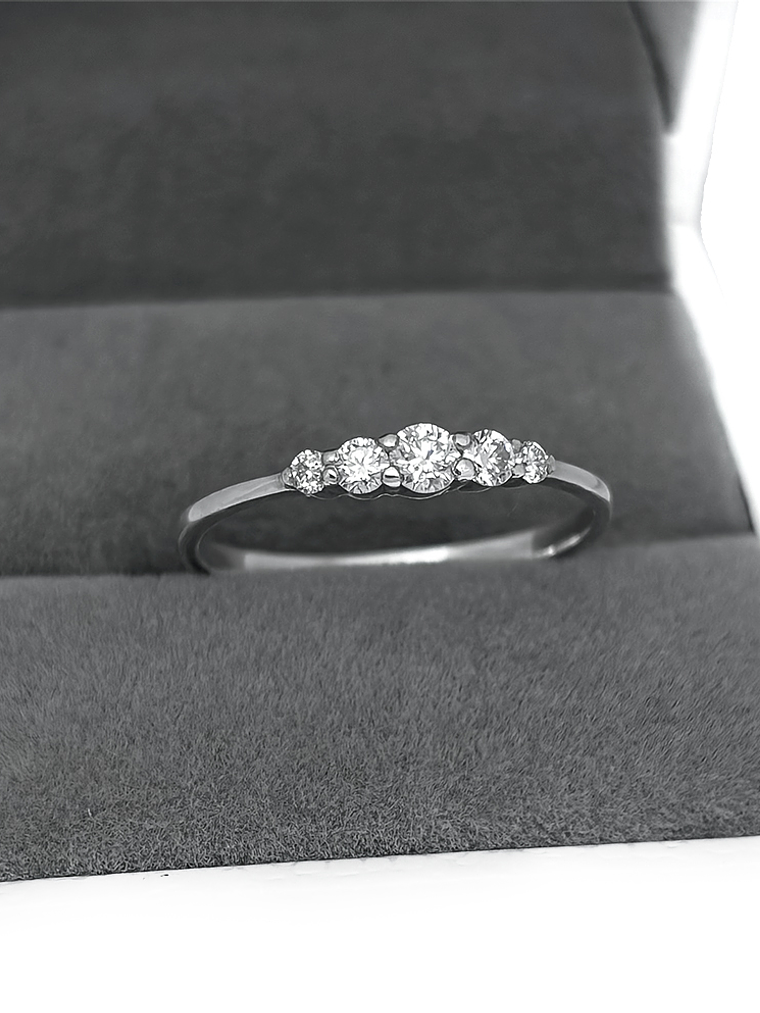 Anillo de Compromiso en Plata - Promesa -  Moissanitas 1