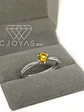 Anillo de Compromiso en Plata Sp-04 - Piedra Amarillo  - Miniatura 1
