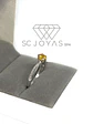 Anillo de Compromiso en Plata Sp-04 - Piedra Amarillo  - Miniatura 2