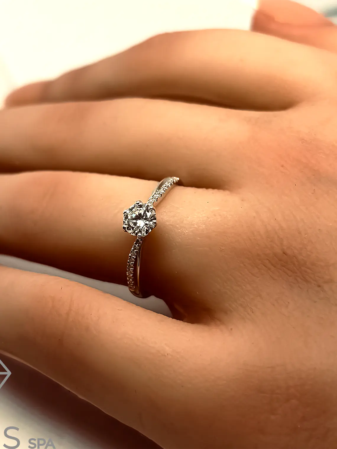 Anillo de Compromiso en Plata-Moissanitas-Sp-04 4
