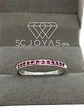 Anillo Promesa Plata ley 950 - Circones color Rubí - Unidad  - Miniatura 1