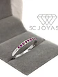 Anillo Promesa Plata ley 950 - Circones color Rubí - Unidad  - Miniatura 2