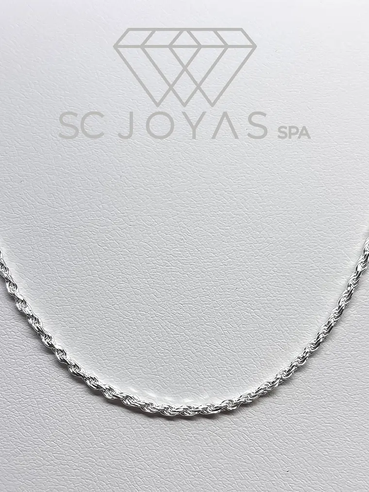 Cadena de Plata Ley 925 - Turbillón - CM45 - 02 2