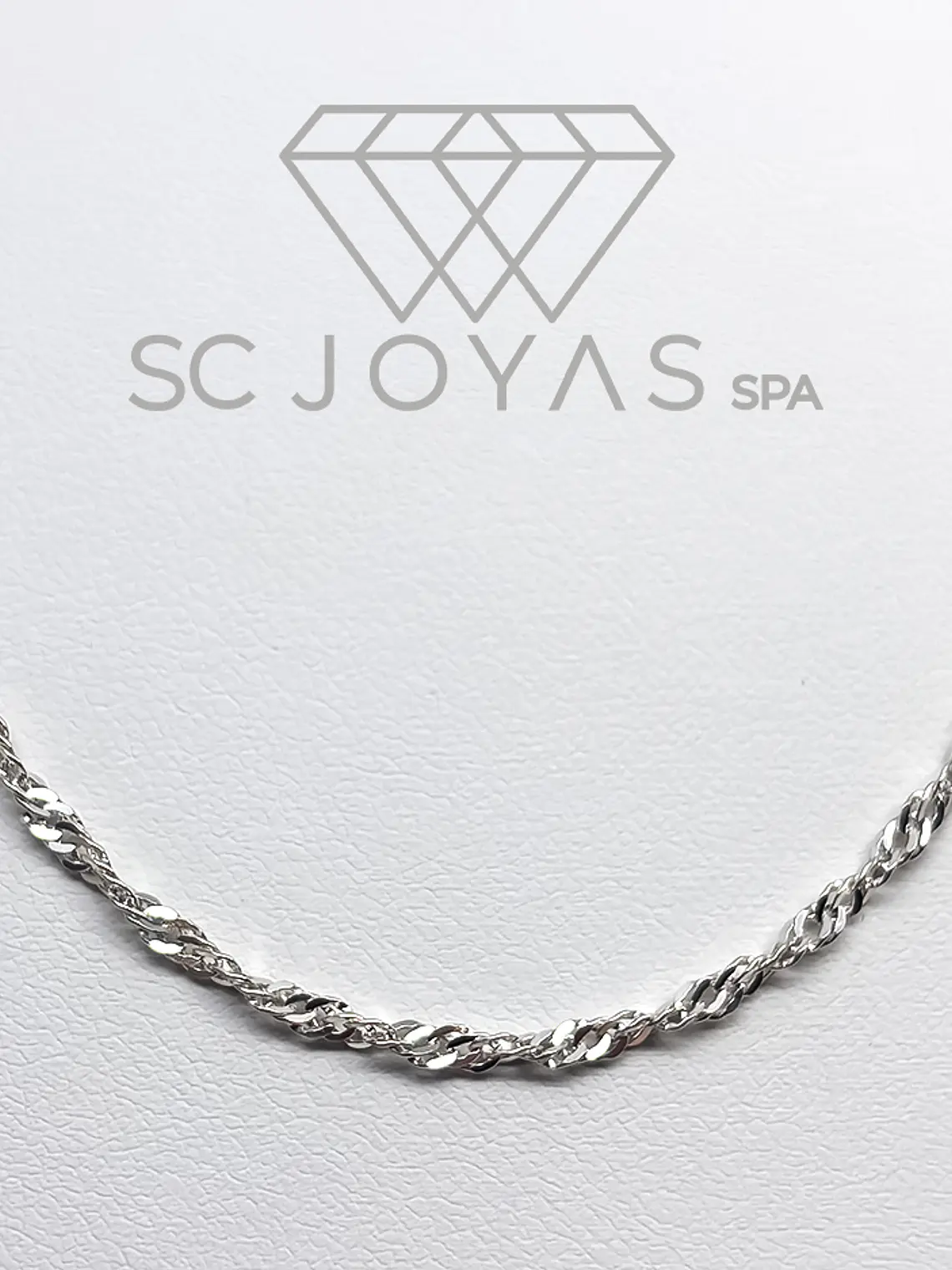 Cadena de Plata ley 925 - Singapur - CM45-04  1