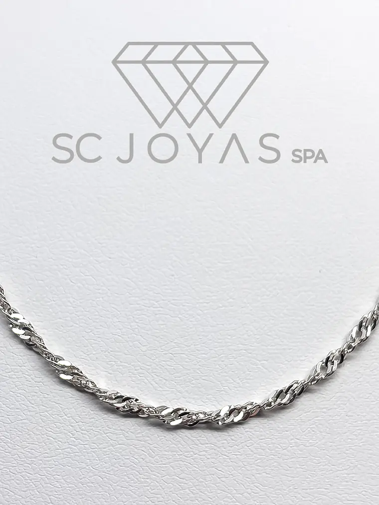 Cadena de Plata ley 925 - Singapur - CM45-04  1