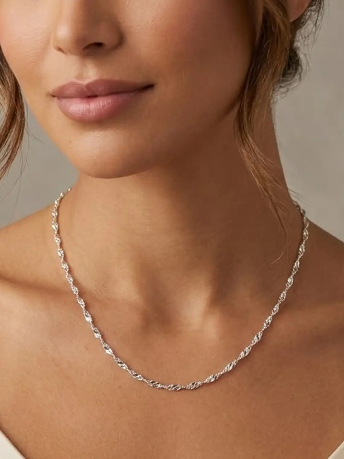 Cadena de Plata ley 925 - Singapur - CM45-04  2