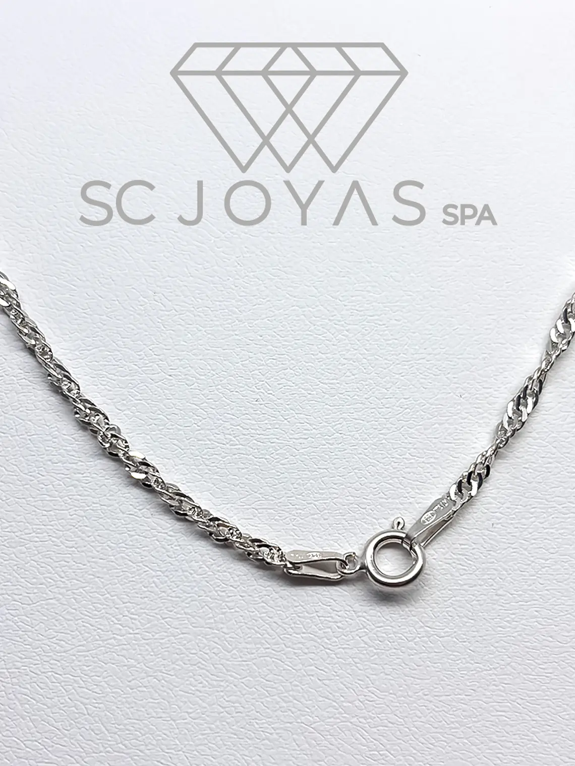 Cadena de Plata ley 925 - Singapur - CM45-04  3