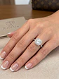 Anillo de Compromiso en Plata  -  Moissanitas - Sp-08 - Miniatura 2