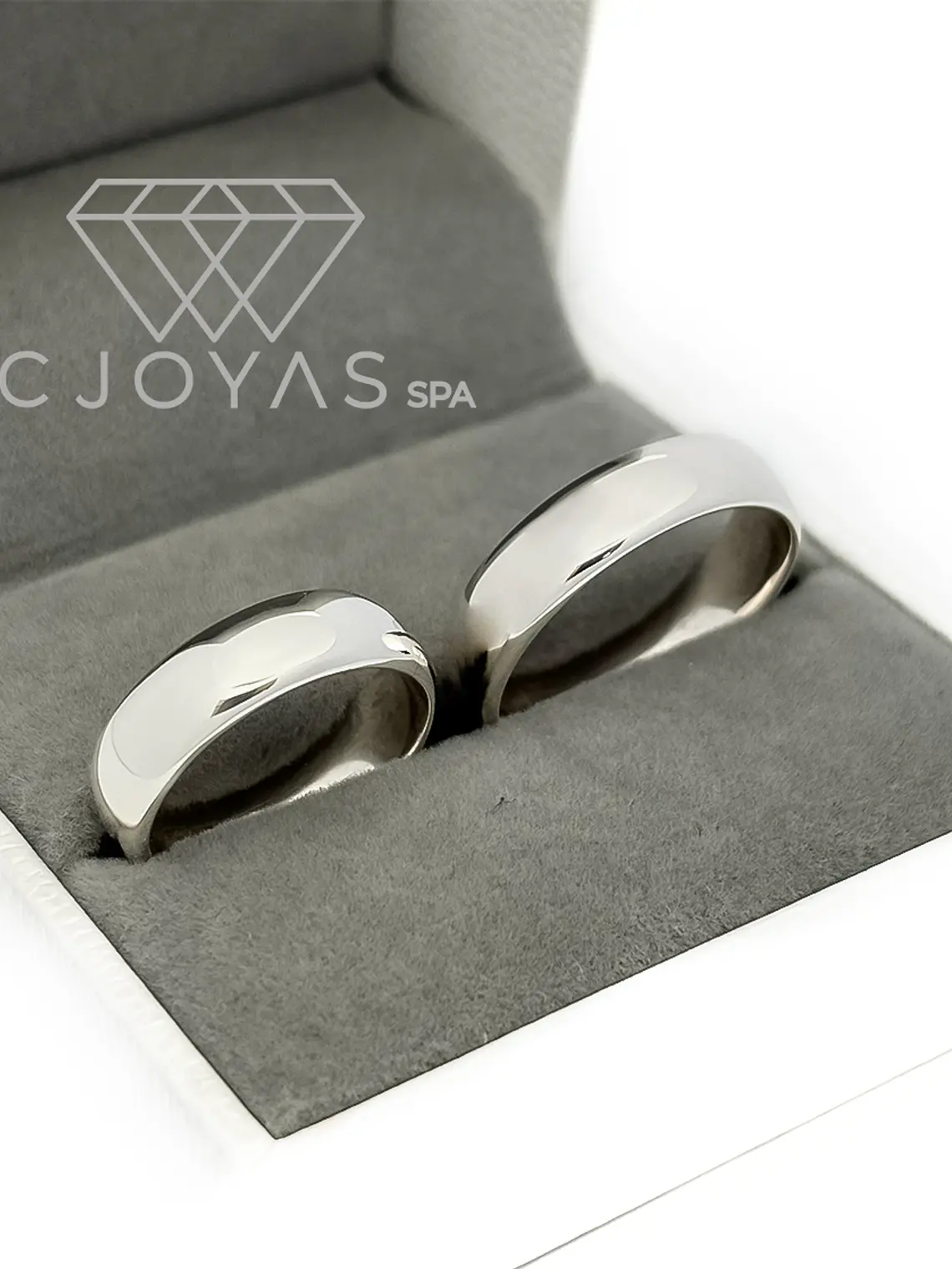 Argollas de Matrimonio - Plata de ley 950 - Par - Ap-02 1
