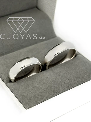 Argollas de Matrimonio - Plata de ley 950 - Par - Ap-02