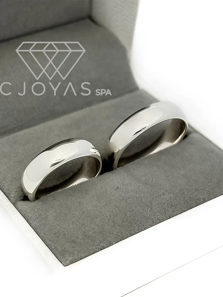 Argollas de Matrimonio - Plata de ley 950 - Par - Ap-02 1